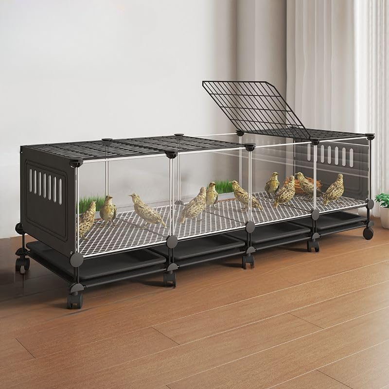 【鶏ケージ】鶏小屋 ウズラケージ 家庭用観賞用ルチン鶏ケージ ペットケージ 家禽用ケージ 360°回転 様々なスタイルの組み合わせが利用 DIY可能 簡単に分解できます通気穴いっぱい お掃除しやすい 組立式 天窓のデザイン アウトドア家庭用飼育
