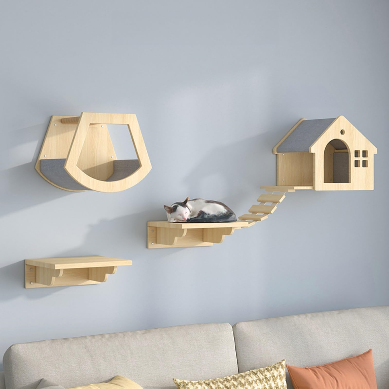 キャットタワー 飾り付け 生まれながら木製 DIY 省空白文字 猫棲み家 恒星船 猫足付き 爪とぎ 多役立つこと 運動すること機能不全 翦断応力取り止める 室内装飾 リビング 臥し所用 精神的な統合 お取りつくろう分かりやすい ペット・ペットグッズ-キャットタワー