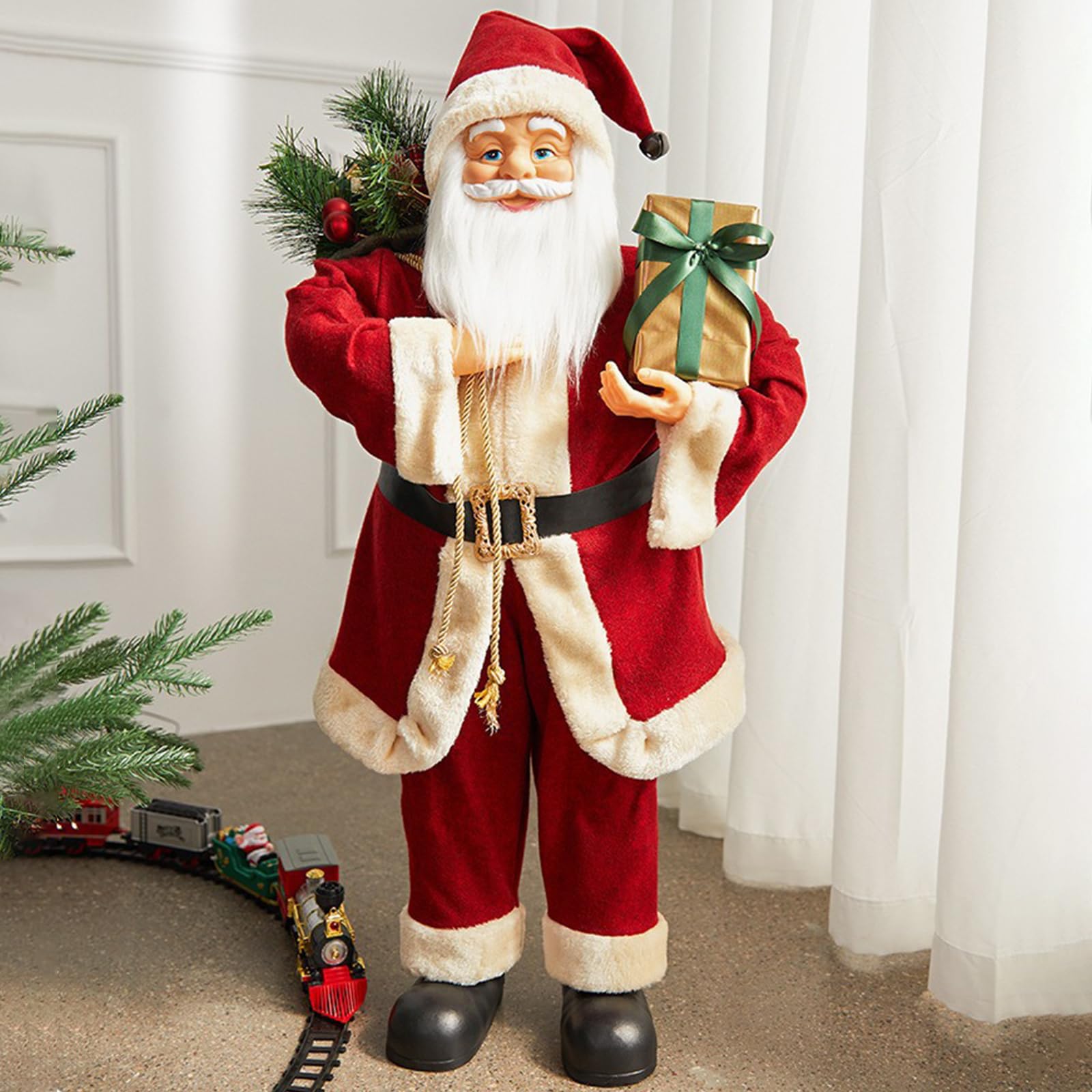 サンタクロース 飾り 人形 30/60/90cm クリスマス かわいい おしゃれ サンタクロース christmas decorations 置物 装飾 卓上 ご自宅 ショッピングモール 店舗 室内 玄関 部屋 道具