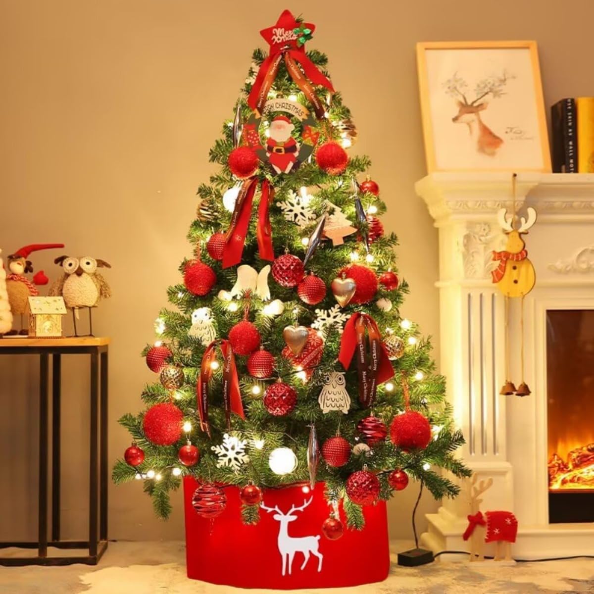 クリスマスツリー 150cm-180cm-210cm クリスマスツリーセット Christmas tree クリスマス 飾り 豪華 オーナメント付き LEDライト付き スカート付き インテリア 商店｜ぴょんぴょんショップ