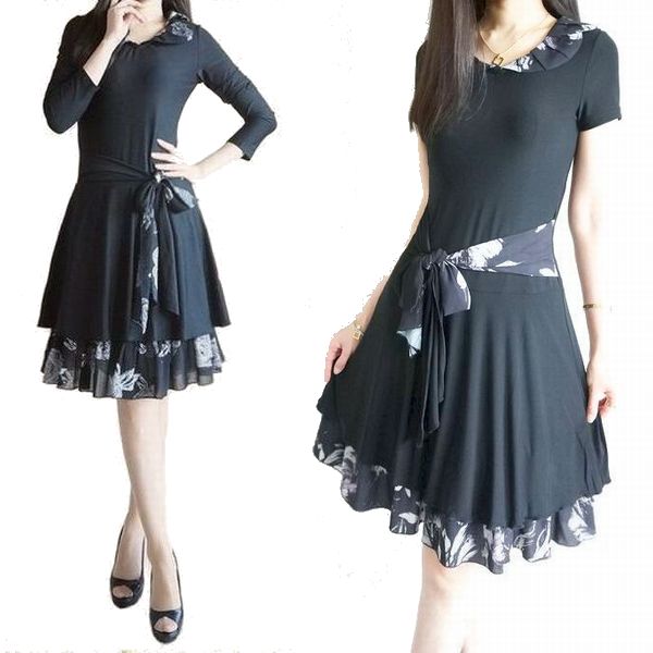 black one piece knee length