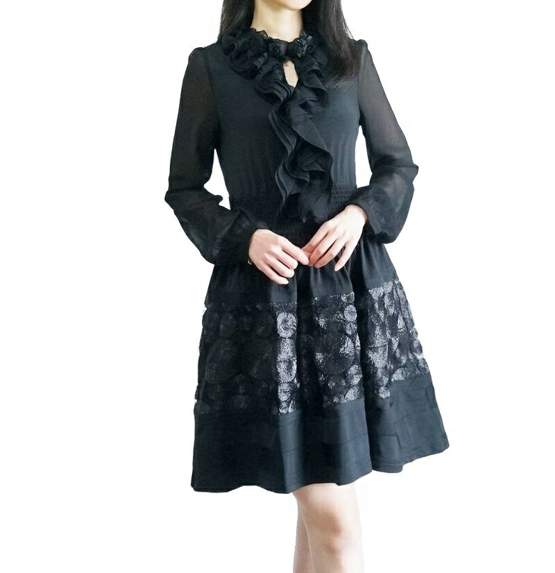 発表会 Q T Fanfan 黒 お呼ばれ プライダル ドレス 結婚式 二次会 花柄レース フォーマル ブライダル パーティードレス 刺繍 謝恩会 パーティー ドレスワンピ ふんわり スタイル美人 結婚式 フォーマル クラシック クラシカル お食事会 黒 クラシカル ワンピース 薔薇の