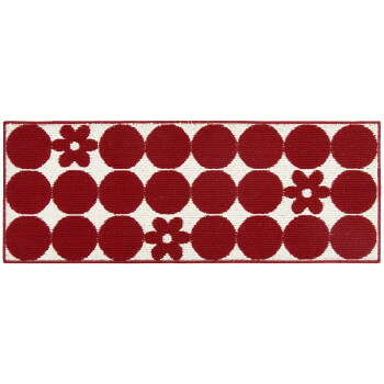 カキウチ ズレSTRONG キッチンマット120cm スフィア レッド 45×120cm