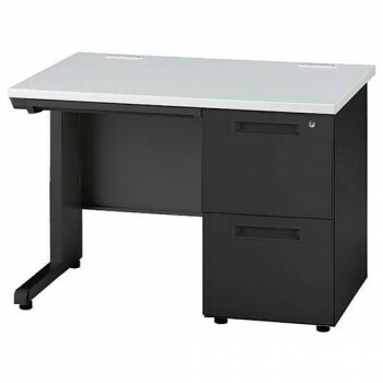 井上金庫販売 オフィス用テーブル W1000 2段右袖 B/ホワイト GSD-B107-2R WH