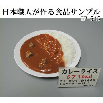 日本職人が作る 食品サンプル　カロリー表示付き カレーライス　IP-545