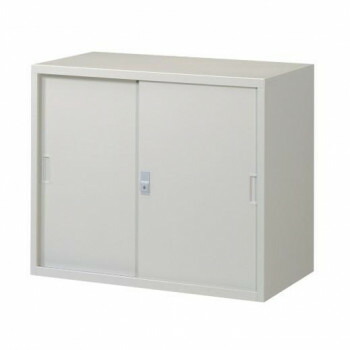 A4対応書庫/D:515タイプ 引違書庫(スチール戸) H750 棚板1枚付 ニューグレー COM-FS52-G7