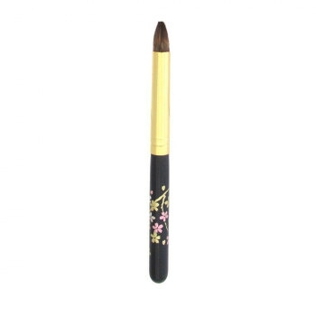 竹宝堂 広島 熊野筆 メイクブラシ アイシャドーブラシ 小桜(黒軸) カナダリス WP S-9