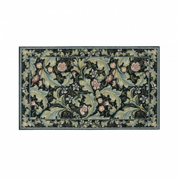 川島織物セルコン Morris Design Studio レスターアカンサス マット 約45×78cm FH1710A B ブルー