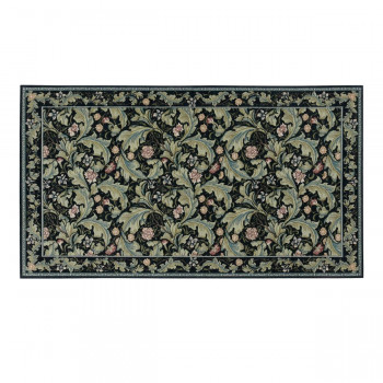 川島織物セルコン Morris Design Studio レスターアカンサス マット 約68&times;123cm FH1710A B ブルー｜QUOLI