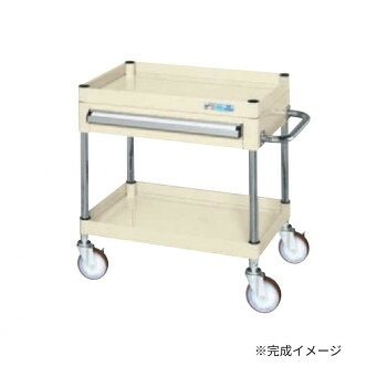 サカエ CSパールワゴン中量タイプ 引出し付 アイボリー CSP-6062ANUI|QUOLI