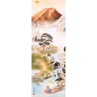 山本祥園　開運掛軸(尺五)　「開運万全図」 桐箱入り　D5-009｜QUOLI