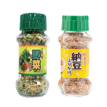 みなり 十六種の野菜ふりかけ 90g・唐辛子納豆ふりかけ 90g 各15個セット|QUOLI