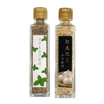 みなり (角瓶)バジルふりかけ60g・にんにくふりかけ40g　各15個セット｜QUOLI