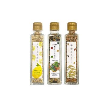 みなり (角瓶)レモンふりかけ50g・十六種の野菜ふりかけ60g・雑穀ふりかけ70g　各10個セット｜QUOLI