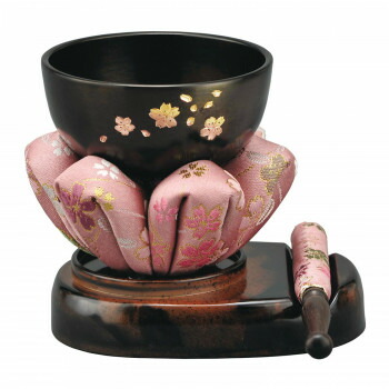 こだちりん台セット りんね(凛音) 桜彫 2.5寸 黒丹色 美桜 ピンク 594325607t095｜QUOLI