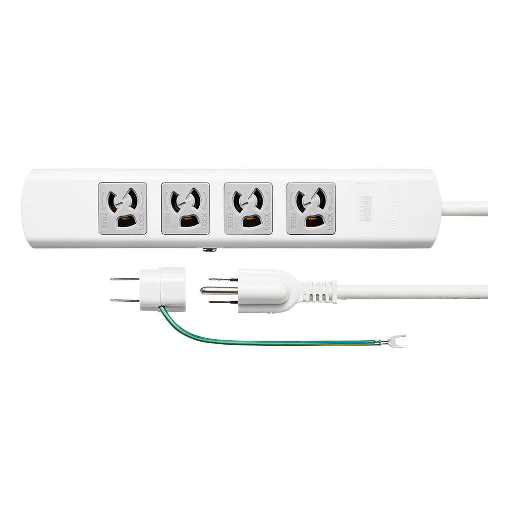 電源タップ (3P・4個口・5m) TAP-34MG-5