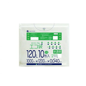 ECO TAI　エコ袋　120L LN-126 半透明 10枚×20冊