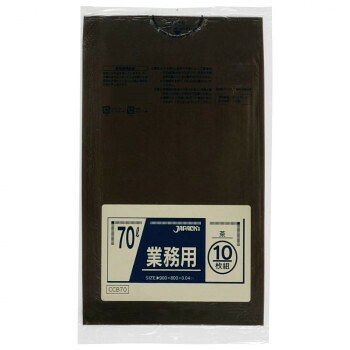 ジャパックス スタンダードカラーポリ袋70L 茶 10枚&times;40冊 CCB70｜QUOLI
