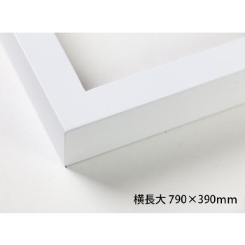 デッサン額 木製フレーム 横長 桜平型 ホワイト 横長大 790×390 アクリル|QUOLI