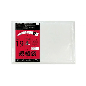 ECO TAI　エコ袋　No.19　規格袋 FE-19 透明 50枚&times;15冊｜QUOLI