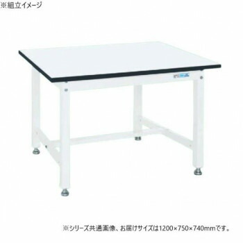 サカエ 中量作業台KTタイプ 抗菌加工 パールホワイト 1200&times;750&times;740mm KT-493MW｜QUOLI