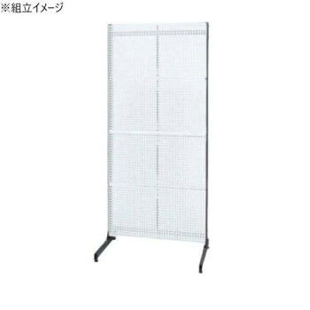 サカエ ラックシステム パンチングパネルタイプ 892×550×2005mm パールホワイト PLS-4PDW|QUOLI