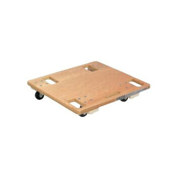 サカエ 板台車スタッキング仕様 オール自在タイプ 450×450×85mm 木目 SD-450N