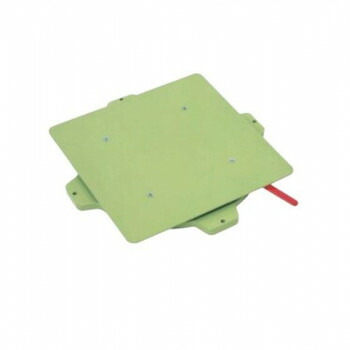 サカエ クルクル回転盤 スチール天板 400&times;499&times;42mm ハンドストッパー付 PS-40ST｜QUOLI