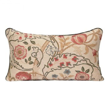 川島織物セルコン Morris Design Studio マリーイザベル ピロークッションカバー 60&times;35cm LL1725 R レッド｜QUOLI