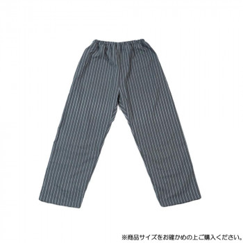 KADONO SARASHI SOME 和晒ガーゼ ストレートパンツ ストライプ グレー Lサイズ｜QUOLI