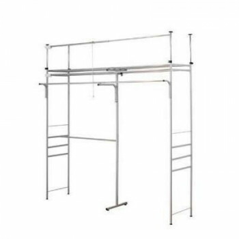 ツッパリクローゼットハンガーラック フロントハンガー付(奥行53cm) 標準 SK-201S|QUOLI
