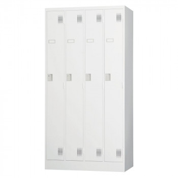 豊國工業 スタンダードロッカー4人用(シリンダー錠) TLK-S4 CN-85色(ホワイトグレー)