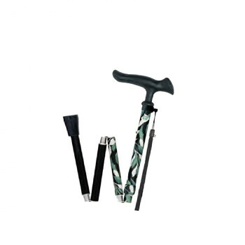 フジホーム　ステッキ　杖　かるがもファムII折畳　リーフ柄 WB5237｜QUOLI
