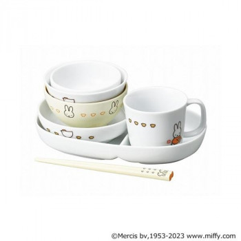 金正陶器 ミッフィーイングレーズ(こっこ親子) つみつみ食器セット 417722｜QUOLI