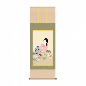 掛軸 上村松園娘深雪 54.5×153cm KZ2G9-022|QUOLI