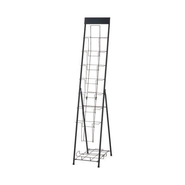 YAMAZEN パンフレットスタンド1列 マットブラック DPS-71(MBK) 1台