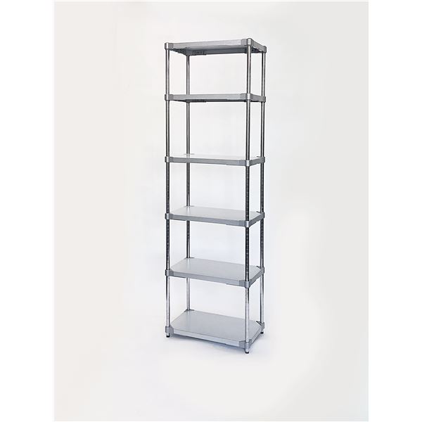 収納棚 35×60cm 6段 H210cm 日本製 耐熱 耐食 長期耐久性 ガルバリウム鋼板製 ガルバシェルフ リビング収納 組立式|QUOLI