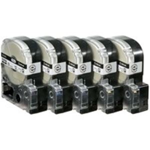 キングジム テプラ PROテープ/ラベルライター用テープ 【幅：12mm】 5個入り ロングタイプ SS12KL-5 ホワイト(白)