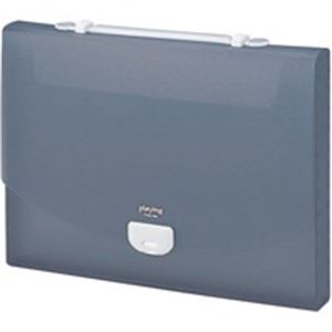 （まとめ）セキセイ プレイングケース AP-952 A4 グレー【×5セット】