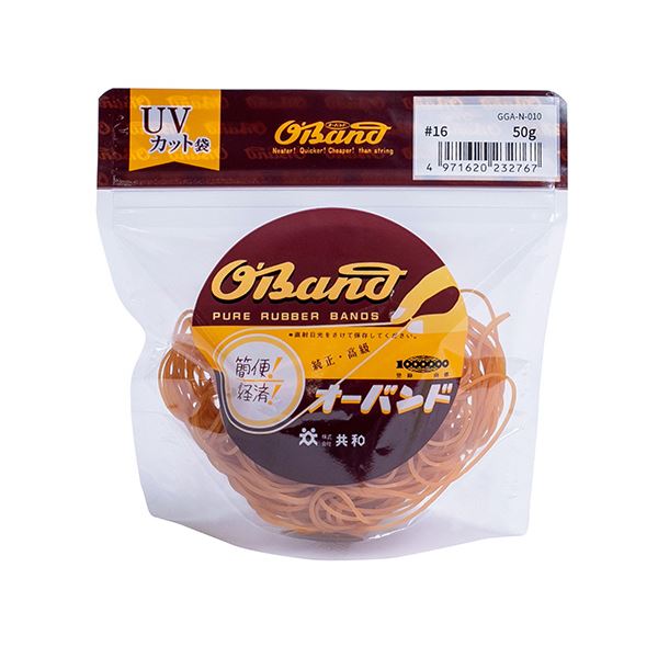 （まとめ） 共和 オーバンド#16 内径38mm 50g入 透明袋 GGA-N-010 1袋 【×10セット】