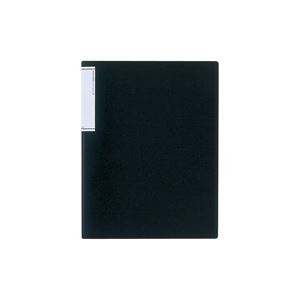 (業務用2セット) LIHITLAB クリアファイル/ポケットファイル 【A4/タテ型】 10冊入り 超スリムタイプ N7111-24 黒