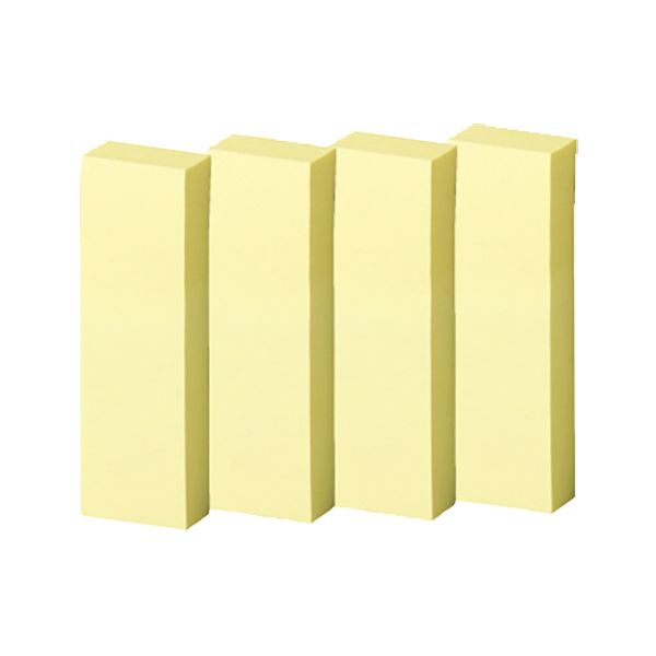 （まとめ） TANOSEE強粘着ふせん 50×15mm パステルカラー・イエロー 1セット（60冊：20冊×3パック） 【×3セット】