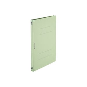 (業務用10セット)フラットファイル/紙バインダー 【A4/2穴 10冊入り】 背表紙強化タイプ D128J-GR グリーン(緑)