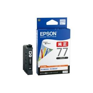 (業務用5セット) EPSON エプソン インクカートリッジ 純正 【ICBK77】 ブラック(黒)