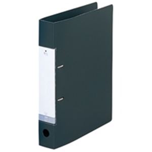 (業務用10セット) LIHITLAB D型リングファイル 【A4/2穴】 タテ型 G2230-24 46mm 黒