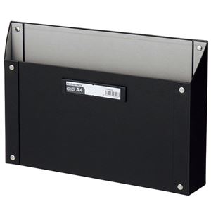 （まとめ） TANOSEE マグネットボックス（貼り表紙） A4サイズ 黒 1個 【&times;4セット】｜QUOLI