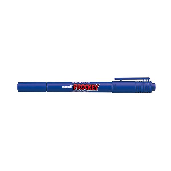 (まとめ) 三菱鉛筆 プロッキーツイン PM-120T.33 細字 青 10本【×10セット】|QUOLI