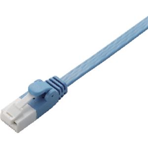 （まとめ） エレコム EU RoHS指令準拠 爪折れ防止フラットLANケーブル（Cat6） ブルー 1.0m LD-GFT／BU10 1本 【×10セット】