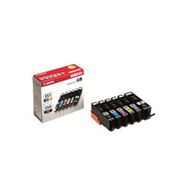 (業務用3セット) 【純正品】 Canon キャノン インクカートリッジ/トナーカートリッジ 【BCI-351+350/6MP】 マルチパック｜QUOLI