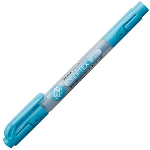 (まとめ) ゼブラ 蛍光オプテックス2 EZ 青 WKT11-BL 1本 【×50セット】